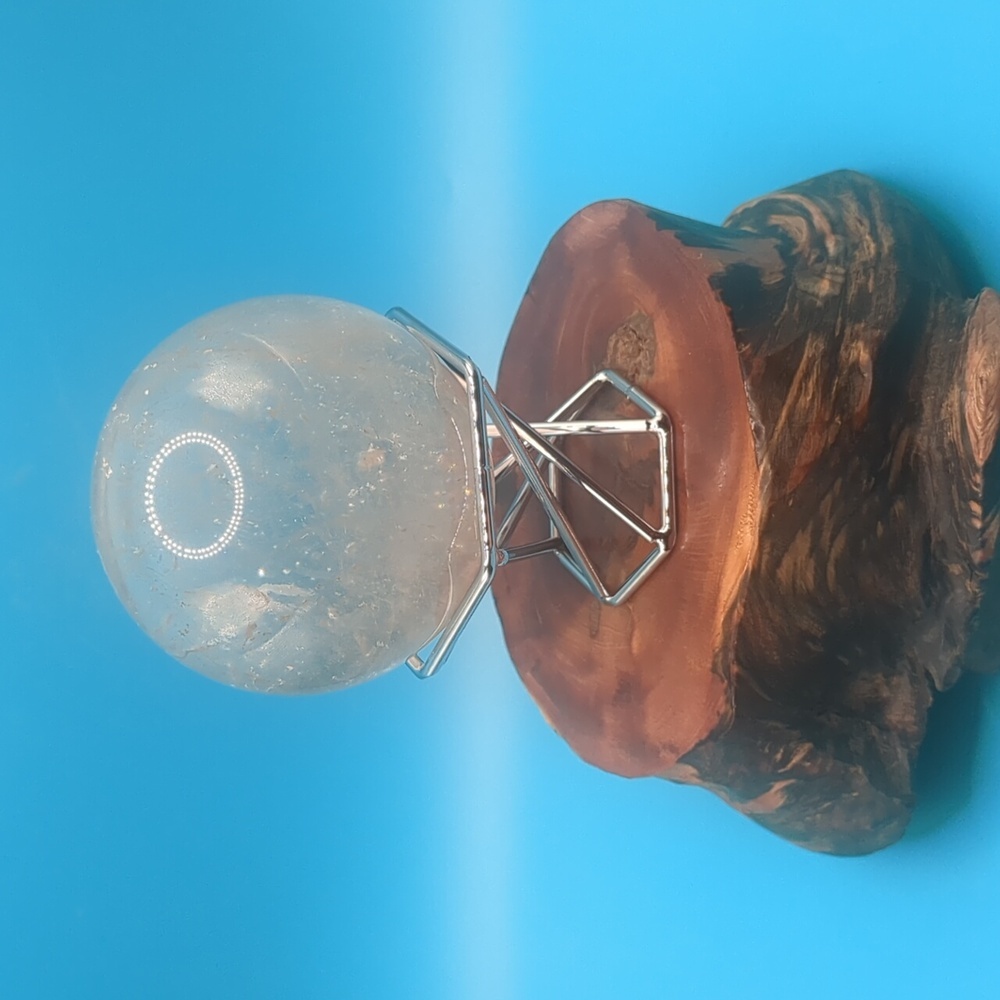 Super clear Smokey clear quartz sphere